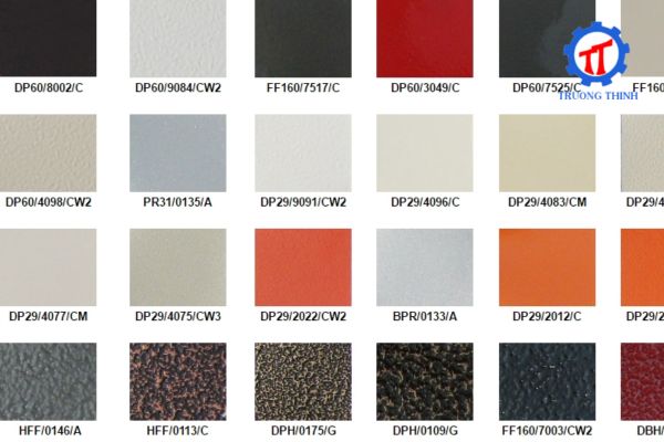 How many colors does powder coating have?