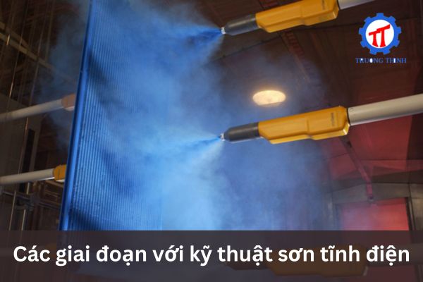 Các giai đoạn với kỹ thuật sơn tĩnh điện